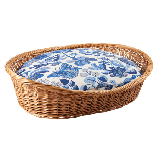 Exotic Butterfly (Marine) Wicker Dog Bed